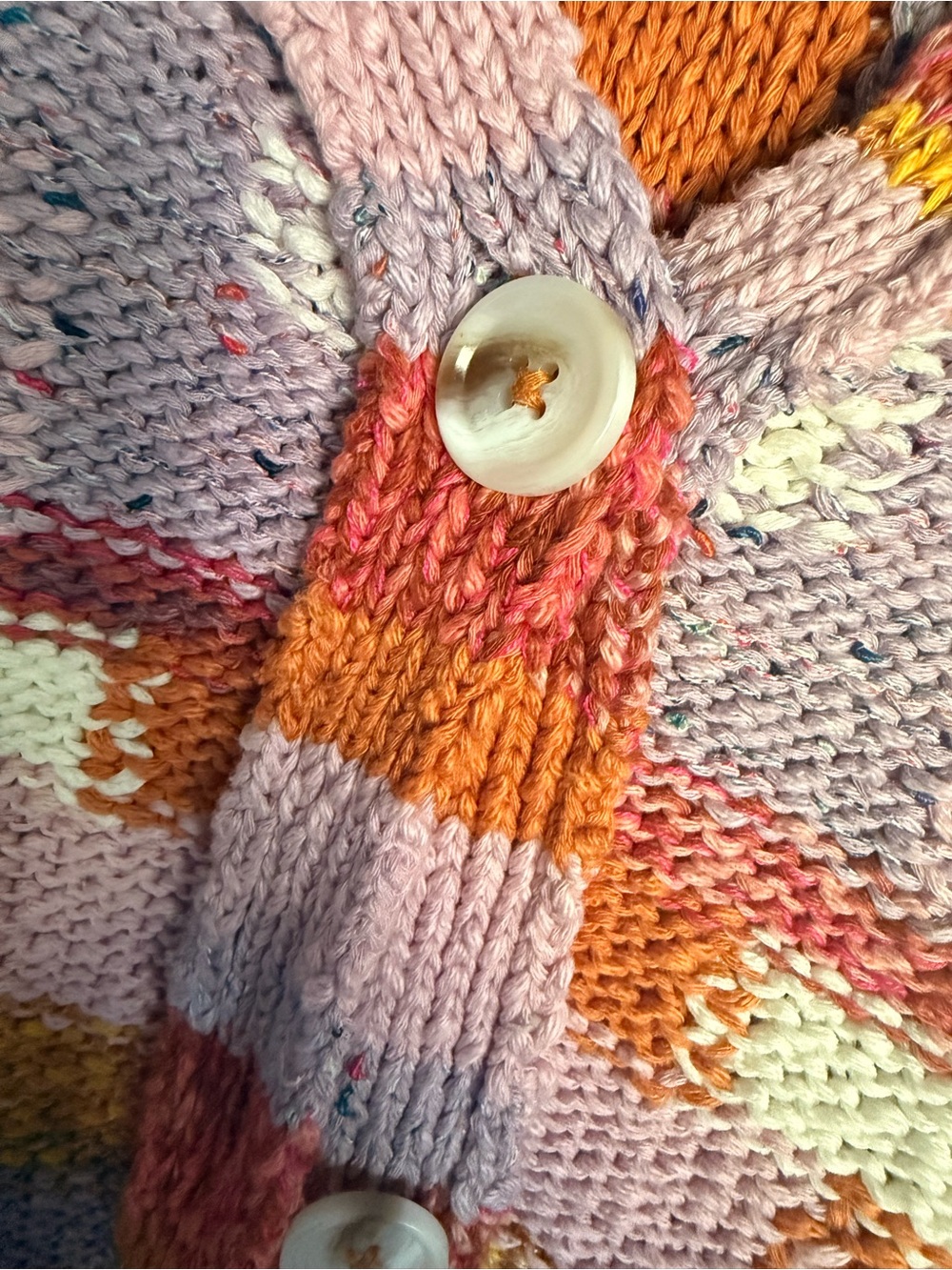 Anthropologie Pilcro patchwork Multicolor Knit Sweater size large π»π·π» - Picture 3 of 5